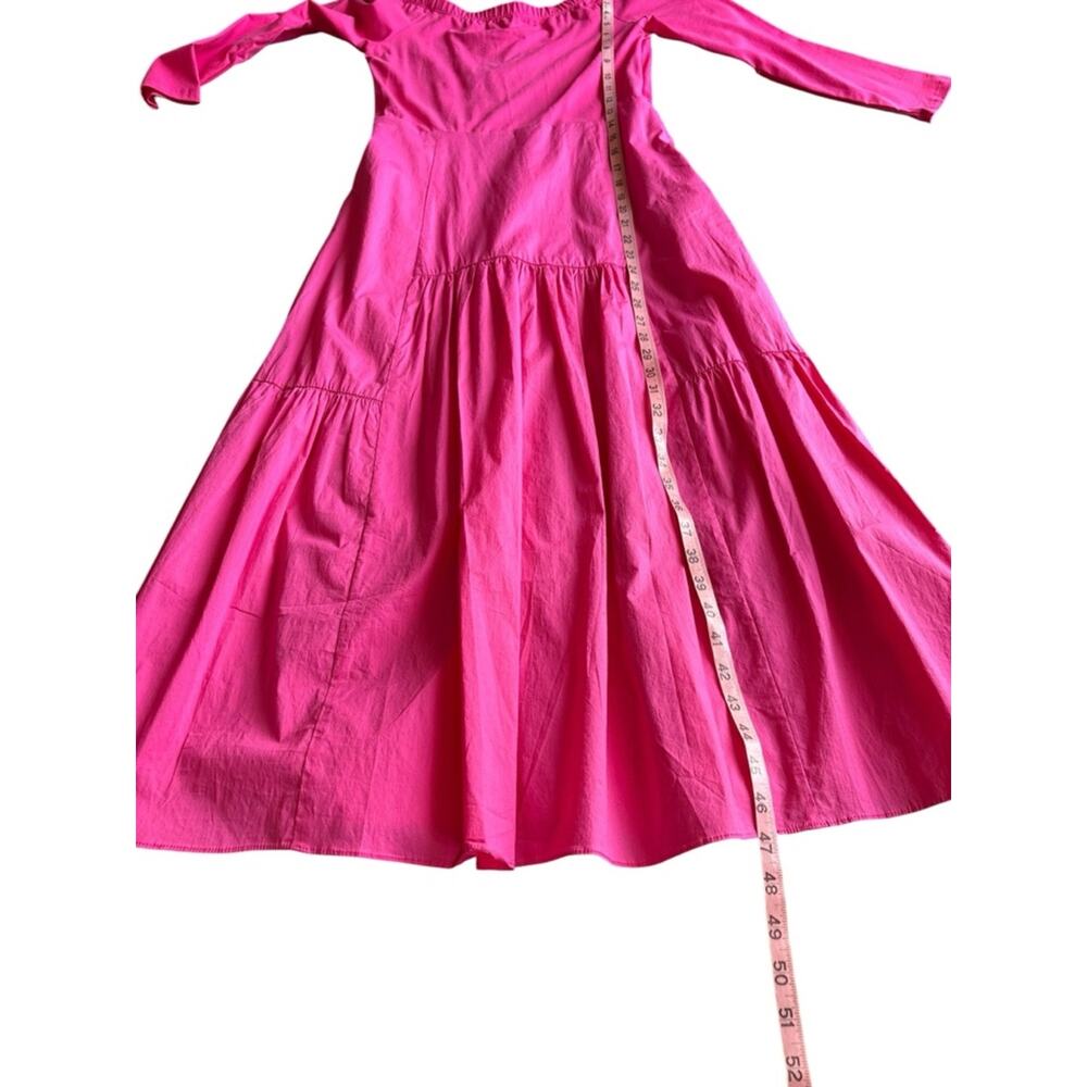 NWT Tuckernuck x Cameran Eubanks Marissa Dress Pink Midi Off Shoulder Pockets M - Picture 13 of 14